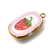 Fruit & Floral & Animals Printed Handmade Porcelain Pendants X-STAS-Z207-01G-04-2