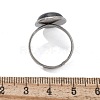 Half Round Natural Sodalite Finger Rings RJEW-M062-01P-09-3