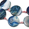Natural Banded Agate Coin Beads Strands GG-CBAE0EB-06D-3