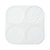 Flat Round with Water Ripple Cup Mat Silicone Molds X-DIY-L065-03-5