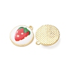 Plating Eco-Friendly Printed Alloy Pendants AL-CBAE25B-01D-G-3