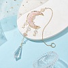 Alloy Cable Chains Moon Pendant Decorations HJEW-JM01841-02-2