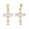 Brass Glass Pendants KK-C162-065G-1