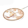Wire Wrapped Chips Natural Yellow Aventurine Big Pendant Decorations HJEW-A005-05B-2