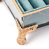 Flannelette & Wooden Rectangle Jewelry Displays Stand ODIS-A010-13-4