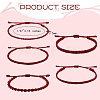 5Pcs 5 Style Nylon Thread Woven Braided Bracelets Set BJEW-SW00054-7