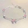 Alloy Pave Cubic Zirconia Bowknot Link Bracelets WG9EBEA-05-1