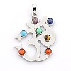Vintage Chakra Jewelry Gemstone Pendants G-I114-01-1
