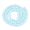 Opaque Solid Color Glass Beads Strands EGLA-A034-P1mm-D06-2
