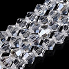 Transparent Electroplate Glass Beads Strands LS-EGLA-TACDZ0005-6mm-03B-1