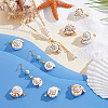 20Pcs Natural Spiral Shell Red Lip Shell Pendants SSHEL-GA0001-21-4