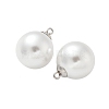 Plastic Imitation Pearl Beads Pendants STAS-Z009-02G-P-2