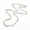 304 Stainless Steel Cable Chain Necklace Making STAS-A028-N091P-1