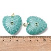 Natural Amazonite Carved Pendants G-C276-01G-05-3