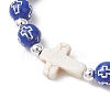 Adjustable Acrylic & Synthetic Turquoise & Non-magnetic Hematite Beads Braided Beaded Bracelets for Women BJEW-JB13578-4