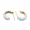 Enamel C-shape Stud Earrings EJEW-N052-05C-3