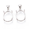 925 Sterling Silver Pendant Claw Cabochon Settings STER-N016-44B-P-1