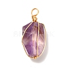 Natural Quartz Pendants PALLOY-JF00933-2