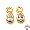 Real 18K Gold Plated 925 Sterling Silver Charms STER-K176-03D-G-1
