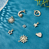   8Pcs 8 Style Brass Micro Pave Clear Cubic Zirconia Charms DIY-PH0003-29-2