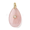 Natural Rose Quartz Pendants G-B188-01G-05-1