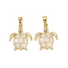 Brass Micro Pave Cubic Zirconia Pendants X-KK-C093-09G-01-1