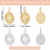 8Pcs 2 Colors Brass Pendants KK-BBC0013-01-2