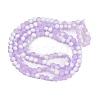 Frosted Crackle Glass Beads Strands GLAA-U001-8mm-M04-3