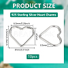10Pcs Sterling Silver Linking Rings STER-BC0003-30-2