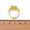 Round Brass Micro Pave Clear Cubic Zirconia Adjustable Ring Settings KK-D378-35G-3