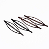Salon Grips Women's Hair Accessories Iron Plain Gunmetal Horse Eye Shaped Hair Bobby Pins OHAR-L001-23-3