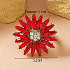 Alloy with Glass Finger Rings for Women OX7798-2-3