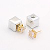 Women's 2015 Hot Selling Resin Double Sided Cube Ear Studs EJEW-O008-F12-2