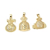 Micro Pave Clear Cubic Zirconia Pendants KK-L253-13G-1