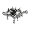 Alloy Jet Rhinestone Pendants PALLOY-P294-01B-02-1