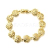 Summer Beach Brass Micro Pave Clear Cubic Zirconia Shell Shape Link Chain Bracelets BJEW-C118-02B-G-5