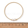 Natural Cultured Freshwater Pearl Potato Torque Bangles BJEW-JB14207-4