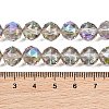 Transparent Electroplate Glass Beads Strands EGLA-N002-34C-B11-3