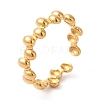 Ion Plating(IP) 304 Stainless Steel Oval Wrap Open Cuff Ring for Women X-RJEW-E063-15G-02-1