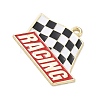 Racing Car Theme Alloy Enamel Pendants AL-CBA4666-03N-2
