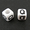 Letter Acrylic European Large Hole Beads X-OPDL-R050-10mm-Q-1