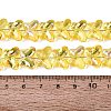 Baking Paint Electroplate Transparent Glass Beads Strands EGLA-Q136-03A-03-4