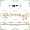 20Pcs 304 Stainless Steel Curb Chain Extender STAS-UN0051-99-2