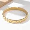 304 Stainless Steel & Rhinestone Hinged Bangles for Women BJEW-Z178-07G-1