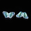 Electroplate Transparent Glass Beads EGLA-L027-E-A02-2