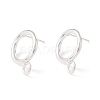 304 Stainless Steel Stud Earring Findings STAS-P308-02B-S-1