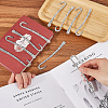 12Pcs Tibetan Style Alloy Bookmark Findings with Hole PALLOY-SC0004-31-3
