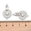 SHEGRACE Brass Micro Pave Clear Cubic Zirconia Fold Over Clasps XGRQ5K726-841P-2