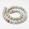 Synthetic Aqua Terra Jasper Beads Strands X-G-P237-02-8mm-2