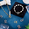 5Pcs Flat Round Brass Toggle Clasps KK-TADJ0001-23-5